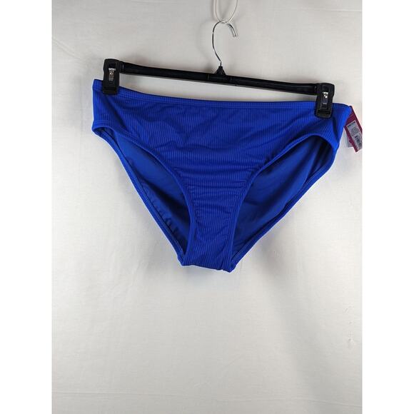 Ribbed Cheeky Bikini Bottom Plus Xhilaration Blue 20W/22W Swimsuit Beach Pool - Picture 5 of 6